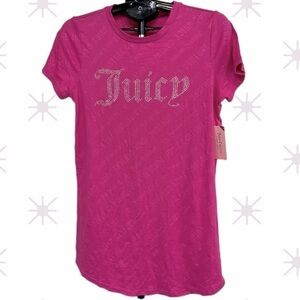 Juicy Couture - ‘Hot Pink Rhinestones‘ sleepshirt. SZ: Medium. NWT Firm!